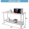 Stainless Steel NSF Commercial Work Prep Table Height Adjustable - 2 of 4