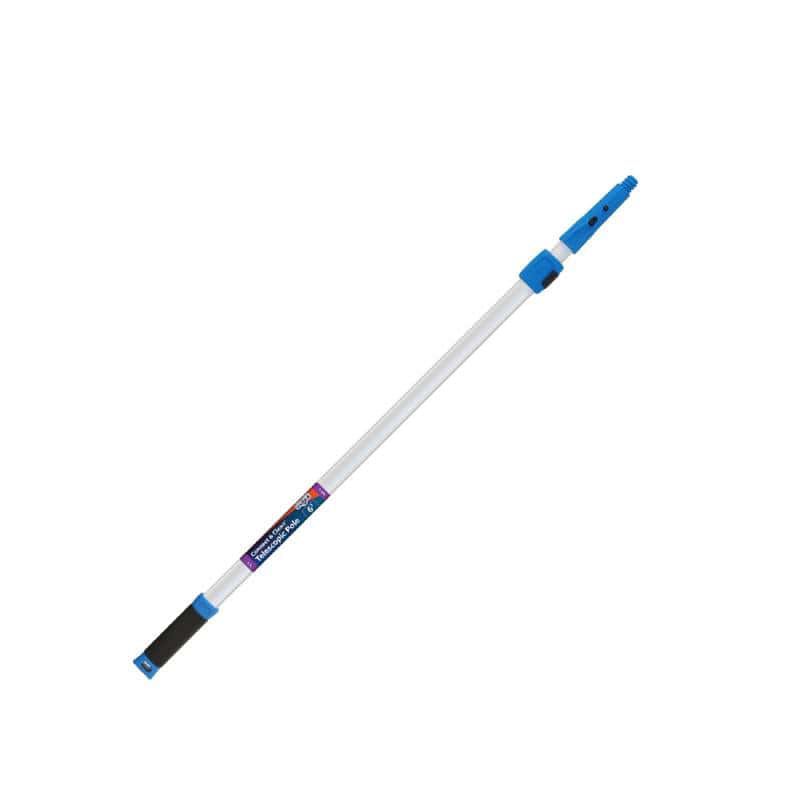 Unger Telescoping 6 ft. L X 2 in. D Aluminum Extension Pole Blue/White, 5 of 6