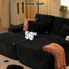 MYINDA 80'' Oversized Double Lounge Chair, Corduroy Recliner, Upholstered Deep Seat Sofa, Living Room Bedroom Reading, Black - 3 of 4