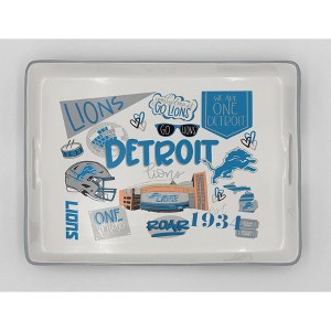 NFL Detroit Lions Loco Fan Large Serving Tray with Handle - 1 of 1