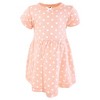 Hudson Baby Infant and Toddler Girls Cotton Dresses, Sweet Peach - 4 of 4