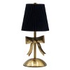 National Brand Portable and Rechargeable (Includes LED Light Bulb) Lamp with Fabric Shade and Metal Bow Detail - 3 of 3
