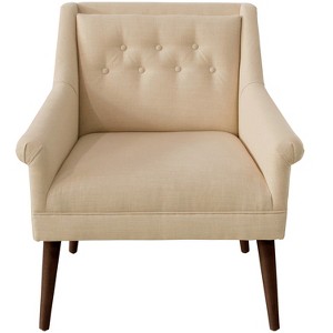 Hadley Button Tufted Chair Linen - Cloth & Co.