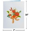 Paper Love Pop Up Christmas Card, 3D Merry Christmas Flower Bouquet, for Him, Her, Kids, Adults, 10" x 7" Cover - Includes Envelope and Note Tag - 3 of 4