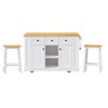 JUJABU 53 inch Large Kitchen Island with Drop Leaf, for Kitchen,Dining Room - 2 of 4