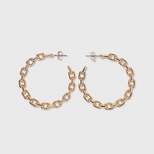 Gold Frozen Chain Hoop Earrings - A New Day™ Gold
