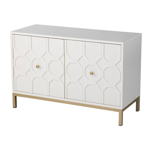 2 door deals white accent cabinet