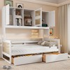 Twin/Full Size Wooden Daybed With 2 Drawers, All-in-One Cabinet and Shelf - ModernLuxe - 2 of 4
