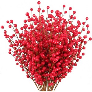 Floral Home 17" Red Berry Spray with 35 Lifelike Berries - Christmas Décor - 12-Piece - 1 of 4