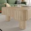 Lyngins Lift-Top Coffee Table with Fluted Panel Hidden Storage, Modern Coffee Table with Rounded Corners, Rustic Center Table for Living Room - 3 of 4