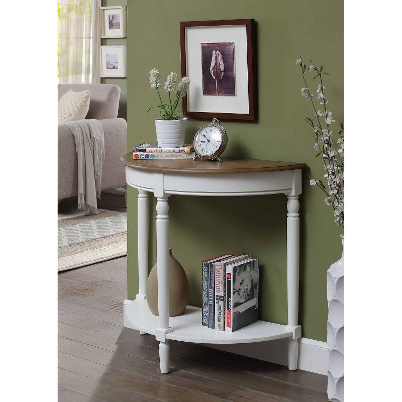 Breighton Home Provencal Countryside Semi-Circular Entryway Table with Lower Shelf, 3 of 11