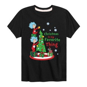 Boys' - The Cat in the Hat - Christmas Is A Family Thing Short Sleeve Graphic T-Shirt - 1 of 4
