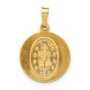Black Bow Jewelry 14k Yellow Gold Hollow Round Miraculous Medal Pendant, 15mm (9/16 In) - 3 of 4