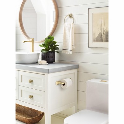 Golden Champagne Round Traditional Cabinet Knob with Mounting Hardware