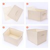 Unique Bargains Fabric Foldable Closet Storage Bins with Handles - 3 of 4
