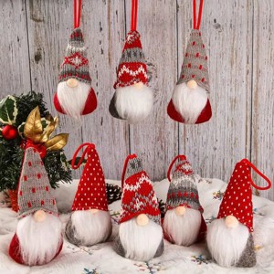 8 Packs Cute Handmade Scandinavian Plush Christmas Gnomes Ornaments for Xmas Tree Hanging Decor, Holiday and New Year Home Decor - 1 of 4