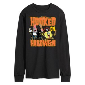 Men's - SpongeBob SquarePants - Hooked On Halloween Long Sleeve Graphic T-Shirt - 1 of 4