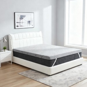 Dyonery 3-Inch Firm Mattress Topper Removable Washable Cover, CertiPUR-US Certified Memory Foam for Pressure Relief & Cooling - 1 of 4