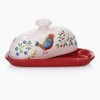 DUKA Folk Art Inspired Ceramic Butter Dish - 2 of 4