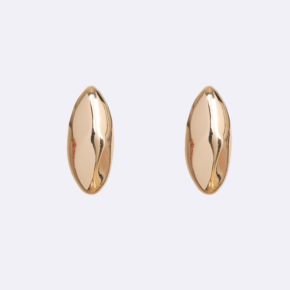 Photos - Earrings Luv Aj Chrome Orb Stud  - Gold