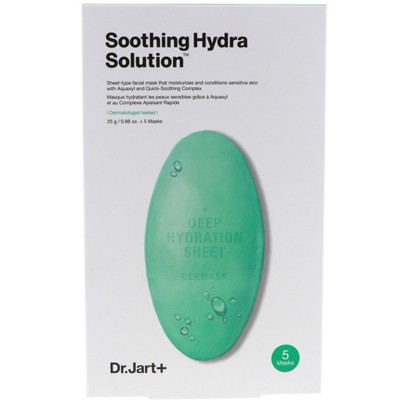 Dr. Jart+ Soothing Hydra Solution Sheet-type Facial Mask, 5 Masks x 0.88 oz