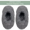 Elanze Designs Grey Solid Tone Mens Plush Lined Cozy Non Slip Indoor Soft Slippers - Small - 2 of 4