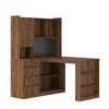 Gulches L-Shaped Desk - Drawers, Bookshelf, LED Light, Modern Corner Desk, Home Office/Study/Gaming Corner Desk - 2 of 4