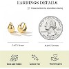 Huge Tomato Chunky Gold Hoop Earrings | 18K Gold Plated Huggies for Women - 2 of 4