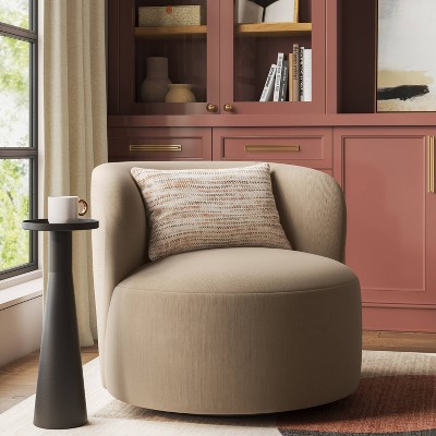 Madalyn Swivel Chair in Titan Walnut - Threshold™