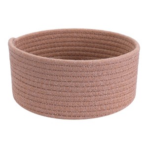 Unique Bargains Handcrafted Odorless Cotton Rope Chic Appearance Storage Basket 1 Pc - 1 of 4