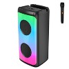 MOVSSOU Karaoke Machine with LED Lights & Wired Microphone - Portable Bluetooth Speaker for Adults & Kids, Supports AUX/USB/TF for Home Party - 3 of 4