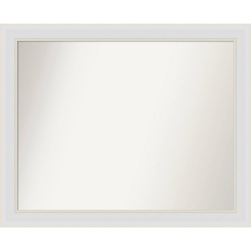 32&#34; x 26&#34; Non-Beveled Flair Soft White Narrow Wall Mirror - Amanti Art, 1 of 10