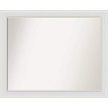 32" x 26" Non-Beveled Flair Soft White Narrow Wall Mirror - Amanti Art
