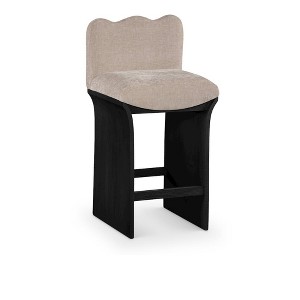 Meridian Furniture,Shaw Chenille Fabric Upholstered Counter Stool - 1 of 4