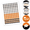 Big Dot of Happiness 2025 Orange Graduation Party Round Candy Sticker Favors - Labels Fits Chocolate Candy (1 Sheet of 108) - 2 of 4