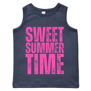 The Juniper Shop Sweet Summer Time Block Distressed Toddler Tank - 1 of 4