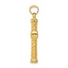 Black Bow Jewelry 14k Yellow Gold Polished Reversible Rope Cross Pendant - 2 of 4