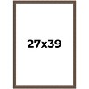 PosterPalooza | Elegant Brown Picture Frame - UV Acrylic, Foam Board Backing, Hanging Hardware - 2 of 4