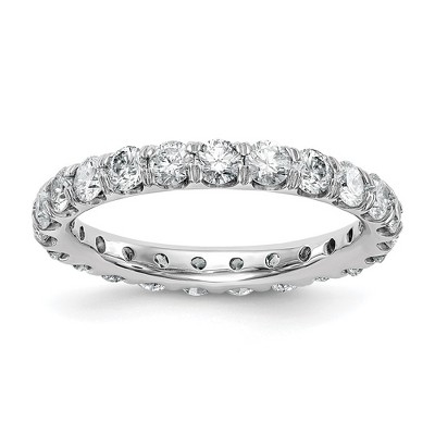 Black Bow Jewelry 2.8mm 14K Gold 2 Ctw U Prong G-I Lab Created Diamond Eternity Band