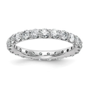 Black Bow Jewelry 2.8mm 14K Gold 2 Ctw U Prong D-F Lab Created Diamond Eternity Band - 1 of 4