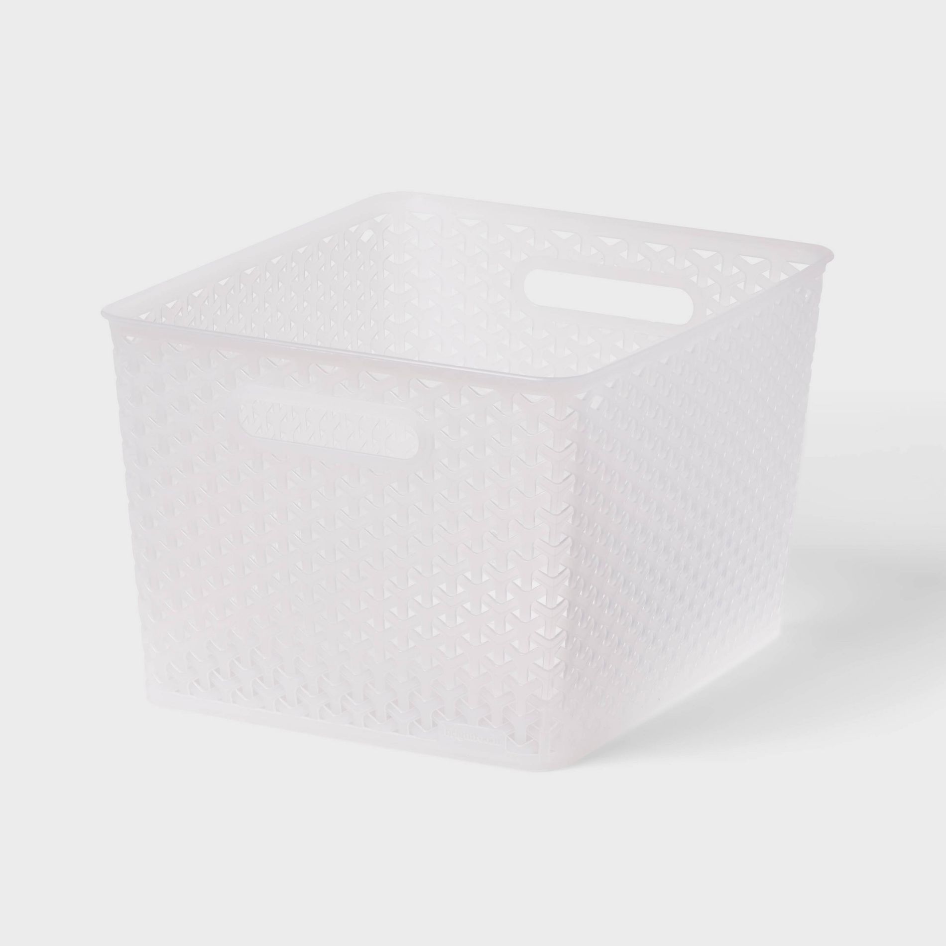 Large Y-Weave Decorative Storage Basket Translucent - Brightroom™: Polypropylene, 18L, No Assembly, Clear