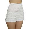 Malco Modes Women’s Knee-Length Ruffle Bloomers – Vintage Lace Layered Shorts for Costumes, Dancewear, and Festivals- White - 2 of 3