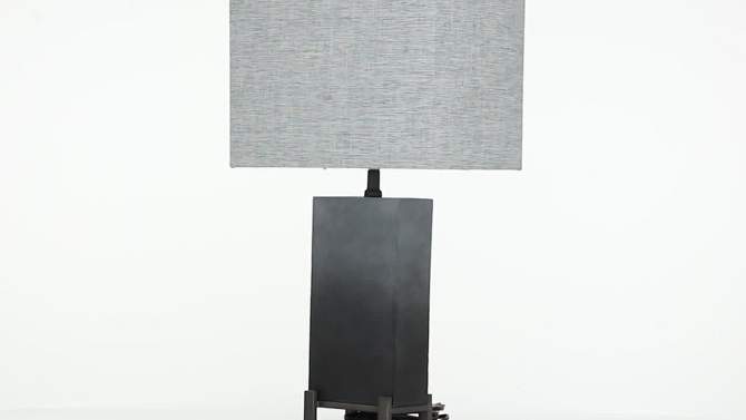 Polystone Table Lamp with Square Shade Gray - Olivia &#38; May, 2 of 21, play video