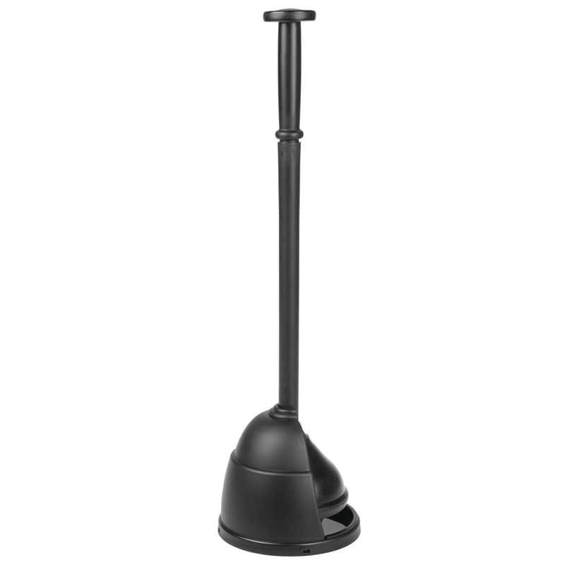 mDesign Plastic Freestanding Toilet Plunger and Storage Cover Set, 5 of 7
