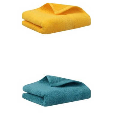 REGALWOVEN 2 Pack Cotton Absorbent Soft Decorative Bathroom Hand Towels 13" x 30"