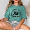 Simply Sage Market Women's Work Between Camping Trips Short Sleeve Garment Dyed Tee - 2 of 2