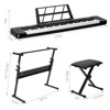 Karl Home Lighted Portable Keyboard Piano 61 Keys with Stand, Bench, Headphones, Microphone - 2 of 4
