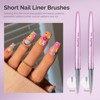 MelodySusie Nail Art Liner Brushes 5Pcs - Rose Gold, Sizes 5/7/9/11/20mm - 3 of 4