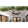 Urban Ambiance Luxury Modern Farmhouse Indoor or Outdoor Ceiling Fan,  19.5"H x 52"W,  Black Iron, UHP9181 - 3 of 4