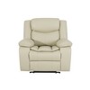 Breathable Leather Manual Recliner Chair with Pillow Armrests and Pocket Spring Seat for Living Room - 4 of 4